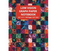 Low Vision Graph Paper Notebook: 0.5 Inch Grid, Bold Black Lines | Large Print Graphing Book for Seniors, Students, and Visually Impaired Adults - 8.5" x 11"