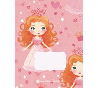 Low Vision Notebook for Children: 100 pages, 8,5x11, Lined Paper, Light Version - Princess Cover