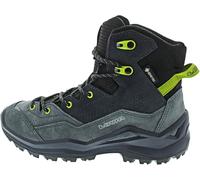 LOWA Botas medianas WANDAX GTX MID JR, Verde petróleo oscuro y lima, 36 EU