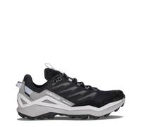 LOWA Maddox PRO GTX LO W - Zapatillas de senderismo ligeras para hombre, corte bajo, color negro, negro y gris, 42 EU Weit