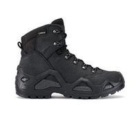 Lowa Z-6S Mid GTX Gore-Tex Botas Tácticas Hombre Cuero de Gamuza, Negro - Negro, 45