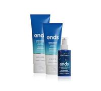 Lowell Ends - Kit Reparación de Puntas (Champú 240 ml + Máscara 240 ml + Extra Regenerador 100 ml) - Revitalización, Antifrizz y Protección Térmica