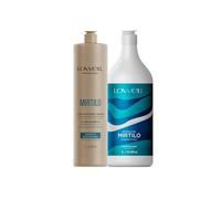 Lowell Mirtilo - Kit Profesional (Champú Equilibrante 1 L + Acondicionador 1 L) - Control de Oleosidad, Frescor y Brillo para Cabello Natural o Liso