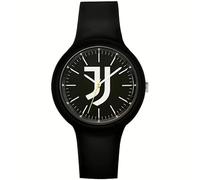 LOWELL Reloj de cuarzo Juventus, caja negra, esfera con logotipo JJ