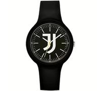 LOWELL Reloj de cuarzo Juventus, caja negra, esfera con logotipo JJ