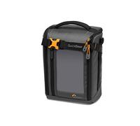 Lowepro GearUp Creator Box Large II, Mochila Fotográfica, Cámaras Mirrorless y DSLR, Acceso Rápido (QuickDoor), Hecha con Tela Reciclada, Separadores Interiores Acolchados de Color Naranja, Gris