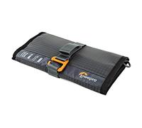Lowepro GearUp Wrap, Funda Esencial de Viaje para Cables, Adaptadores, Baterías, Cargadores y Pilas USB, Funda para SD, para Accesorios de Smartphone, Hecha con Tela Reciclada, Gris