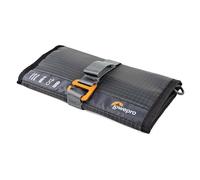 Lowepro GearUp Wrap, Funda Esencial de Viaje para Cables, Adaptadores, Baterías, Cargadores y Pilas USB, Funda para SD, para Accesorios de Smartphone, Hecha con Tela Reciclada, Gris