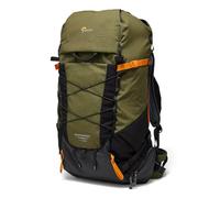 Lowepro Mochila PhotoSport X 45L AW con Tejidos Reciclados, Cámara Reflex y Mirrorless, Acceso Trasero, Compartimento Extraíble para Cámara, Características para Montaje, Talla M/L, Gris Oscuro/Verde