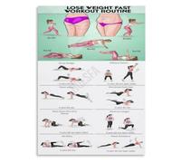 Lower Belly Fat Burning Workout Poster Home Gym Canvas Wall-Art