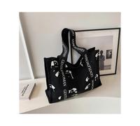 (Lower Case Letters,Creamy White)Tote Bag Women Satchel Bag Letter Print Shoulder Bag with Portable Top Handle for Casual School and Work Use