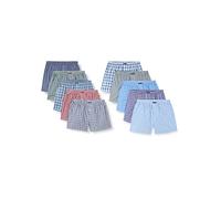 Lower East Calzoncillos Hombre Bóxer - Bóxer Hombre Pack de 10 - 100% Algodón Ropa Interior Hombre, Bóxer para Hombres, Calzoncillos Hombre Bóxer Algodón Pequeño A Cuadros M