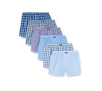 Lower East Calzoncillos Hombre Bóxer - Bóxer Hombre Pack de 6 - 100% Algodón - Ropa Interior Hombre, Bóxer para Hombres, Calzoncillos Hombre Bóxer Algodón Business L