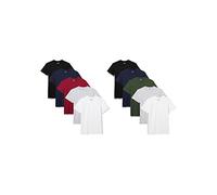 Lower East Camisetas Manga Corta Hombre (10 Pack) de 100% Algodón - Camiseta Hombre Manga Corta, Camisetas Hombre, Camiseta Manga Corta Hombre, T-Shirts Hombre, Camisetas Basicas , Multicolor, L