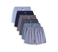 Lower East LE150, Calzoncillos bóxer para Hombre, Checked/Solid, M (Pack de 6)