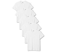 Lower East LE156 Camiseta para Hombre, Blanco (Paquete de 5), L