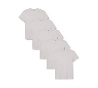 Lower East LE156 Camiseta para Hombre, Gris (Paquete de 5), 2XL