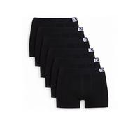 Lower East LE159, Calzoncillos Bóxer Retro para Hombre, Black, S, Paquete de 6