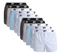 Lower East Le215, Calzoncillos bóxer para Hombre, Azul (Claro)/Gris, M