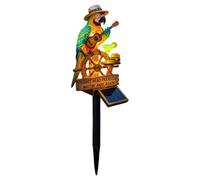 Loweunk Luz ecoamigable autoencendido IP44 | Luz solar de jardín con cabeza de loro, estaca incluida y encendido automático al atardecer para un cálido.