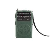 Loweunk Radio W-215 FM/Am con Linterna y Conectores 3,5 mm en Verde | Interfaz de 3,5 mm para auriculares; nota sobre variaciones de color por pantalla y reflexión de luz en exteriores.
