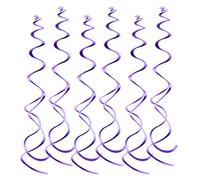 Lowki Espiral colgante Espiral Swirl Decoraciones, decoración de techo para cumpleaños, baby shower, graduación, fiesta de celebración, suministros para una cena más larga 74 cm/pieza de 12, Púrpura