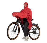 LOWLAND OUTDOOR Poncho de Bicicleta, Unisex Adulto, Rojo, Einheitsgröße Große Größen Tall
