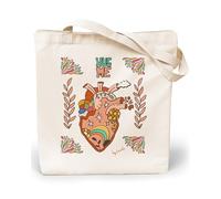 Loxato Bolsa de Tela Mujer Good Vibes - Tote Bag Algodón - Bolsas Bonitas