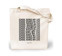 Loxato Bolsa Tela Tote Bag - Bolsos Bandolera Mujer - Bolsas de Algodón Natural 100% Reutilizables - Extra Ancho 8cm Asas Largas 70cm 220 gr/m2 - Bolsas de Tela Bonitas