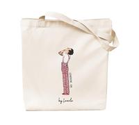 Loxato Bolsa Tela Tote Bag - Bolsos Bandolera Mujer - Bolsas de Algodón Natural 100% Reutilizables - Extra Ancho 8cm Asas Largas 70cm 220 gr/m2 - Bolsas de Tela Bonitas