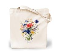 Loxato Bolsa Tela Tote Bag - Bolsos Bandolera Mujer - Bolsas de Algodón Natural 100% Reutilizables - Extra Ancho 8cm Asas Largas 70cm 220 gr/m2 - Bolsas de Tela Bonitas