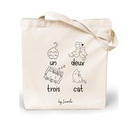 Loxato Bolsa Tela Tote Bag - Bolsos Bandolera Mujer - Bolsas de Algodón Natural 100% Reutilizables - Extra Ancho 8cm Asas Largas 70cm 220 gr/m2 - Bolsas de Tela Bonitas