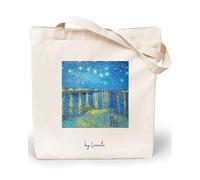 Loxato Bolsa Tela Tote Bag - Bolsos Bandolera Mujer - Bolsas de Algodón Natural 100% Reutilizables - Extra Ancho 8cm Asas Largas 70cm 220 gr/m2 - Bolsas de Tela Bonitas