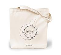 Loxato Bolsa Tela Tote Bag - Bolsos Bandolera Mujer - Bolsas de Algodón Natural 100% Reutilizables - Extra Ancho 8cm Asas Largas 70cm 220 gr/m2 - Bolsas de Tela Bonitas