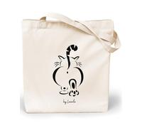 Loxato Bolsa Tela Tote Bag - Bolsos Bandolera Mujer - Bolsas de Algodón Natural 100% Reutilizables - Extra Ancho 8cm Asas Largas 70cm 220 gr/m2 - Bolsas de Tela Bonitas