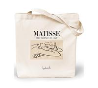 Loxato Bolsa Tela Tote Bag - Bolsos Bandolera Mujer - Bolsas de Algodón Natural 100% Reutilizables - Extra Ancho 8cm Asas Largas 70cm 220 gr/m2 - Bolsas de Tela Bonitas