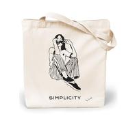 Loxato Bolsa Tela Tote Bag - Bolsos Bandolera Mujer - Bolsas de Algodón Natural 100% Reutilizables - Extra Ancho 8cm Asas Largas 70cm 220 gr/m2 - Bolsas de Tela Bonitas