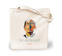 Loxato Bolsa Tela Tote Bag - Bolsos Bandolera Mujer - Bolsas de Algodón Natural 100% Reutilizables - Extra Ancho 8cm Asas Largas 70cm 220 gr/m2 - Bolsas de Tela Bonitas