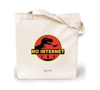 Loxato Bolsa Tote Bag Tela de Algodón con Frases Divertidas - Bolsa de Tela Grande y Reutilizable para Compras, Trabajo, Playa o Universidad - Diseño Aesthetic y Original 35x42x8 cm
