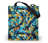 Loxato Tote Bag Aesthetic - Bolso Bandolera Mujer con Cremallera - Bolsa Mujer Grande 37x42cm - Tote Bag Tela Oxford Impermeable - Bolsos para Universitarias