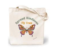 Loxato Tote Bag Tela - Bolsa de Algodón - Bolsas Originales - Bolso Shopper Mujer - Tote Bag Aesthetic - Bolsa de Tela Grande Extra Ancho 8cm Asas Largas - Bolsas de Algodón Natural