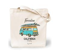 Loxato Tote Bag Tela - Bolsa de Algodón - Bolsas Originales - Bolso Shopper Mujer - Tote Bag Aesthetic - Bolsa de Tela Grande Extra Ancho 8cm Asas Largas - Bolsas de Algodón Natural