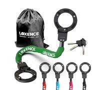 LOXENCE Candado Patinete Electrico, Candado Esposas con 3 llaves (Verde) | Bicicleta Antirrobo con Bolsa de Cordón, Candado de Alta Seguridad, para Patinetes Eléctricos, Bicicletas y Motocicletas