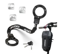 LOXENCE Candado Patinete Electrico, Candado Esposas con Bolsa con Soporte | Bicicleta Antirrobo 92 cm con 3 llaves, Candado de Alta Seguridad, para Patinetes Eléctricos, Bicicletas y Motocicletas