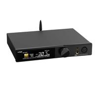 LOXJIE D60 Amplificador de auriculares decodificador HiFi Audio Bluetooth 5.1, 6.35 mm/4.4 mm, salida XLR RCA THD+N -125dB Soporta LDAC aptX-HD AAC SBC con control remoto (negro)