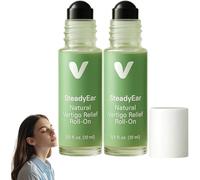Loxmcvuy 2 Pcs Steady Ear Roll On, Natural Steady Ear Vertigo Relief Roll On, Anti-Dizzy Roll-On, Fast-Acting Vertigo Oils, for Relaxation and Daily Comfort, for Men and Women