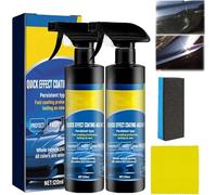 Loxmcvuy 2Pcs Sopami Car Coating Spray, 3 in 1 Multi-Functional Quick Effect Coating Agent, Waterless Wash and Wax Spray for Cars, Improves Clarity and Visibility, Long-Lasting Shine and Protection