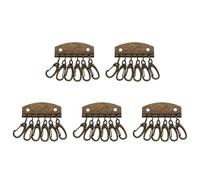 Loxyxbnh 5 soportes para llaves con 4/6 ganchos a presión, organizadores de llaveros, accesorios de hardware para cartera de manualidades de cuero