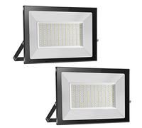 loyal 2 pack 150W Faretto LED da Esterno 15000LM, Super Luminosa Bianco Freddo 6000K Luce di Sicurezza, IP65 Impermeabile Proiettore Faro, Fari LED Lampada per Garage Giardino Corridoio Piazza