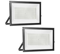 loyal 2 pack 300W Faretto LED da Esterno 30000LM, Super Luminosa Bianco Caldo 3000K Luce di Sicurezza, IP65 Impermeabile Proiettore Faro, Fari LED Lampada per Garage Giardino Corridoio Piazza